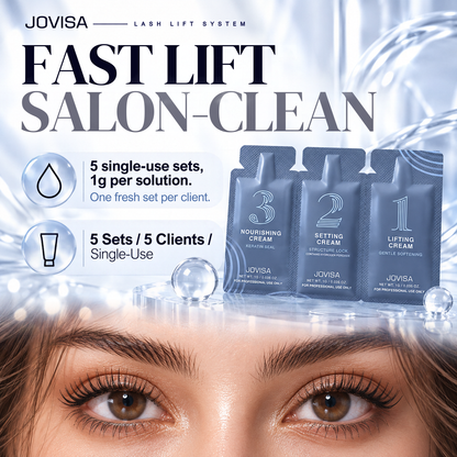 JOVISA LASH LIFT SYSTEM - 5 Single-Use 3-Solution Sets for Professional Use