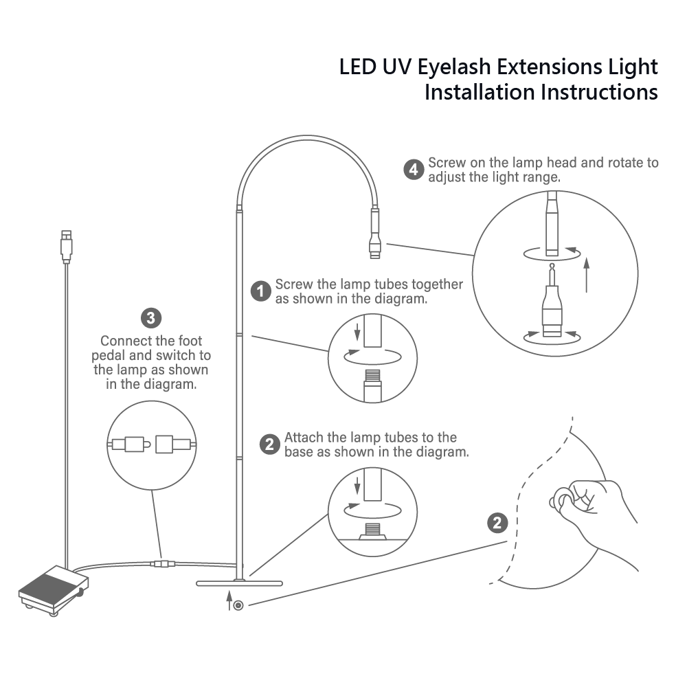 UV LED Eyelash Extension Light